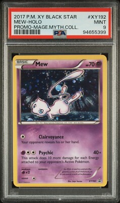 2017 Pokemon XY Mew Holo XY192 Black Star Promo PSA 9 MINT | eBay