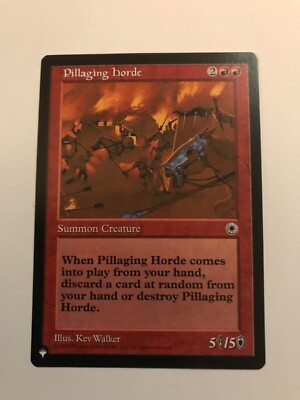 mtg portal card list Pillaging Horde NM Portal (The List) ENGLISH vintage MtG NM, red sac  creature