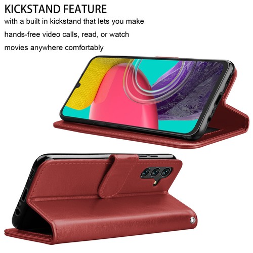 Funda de cuero billetera con soporte para teléfono Samsung Galaxy A15 A14 A54 5G A03S A13 - Imagen 71 de 75