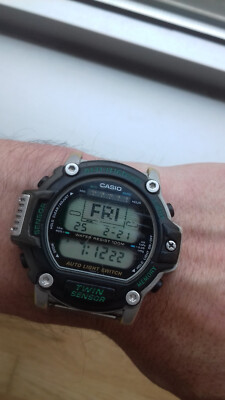 Casio VINTAGE PRT-30 MODULE 1405 TWIN SENSOR WATCH JAPAN C MONTRE RARE UHR