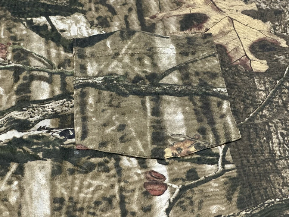 New Berne Outdoor Mossy Oak Camo Mens Shirt LS Shirt Longshot Pocket Size 2X Reg - Image 3 of 4