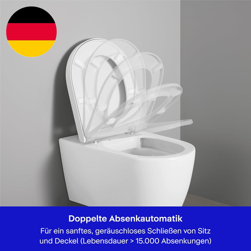 Duravit Wc-Sitz Univavo, Wc-Sitz D-Shaped Compact, Klobrille Mit Doppelter Absen - Bild 6 von 12