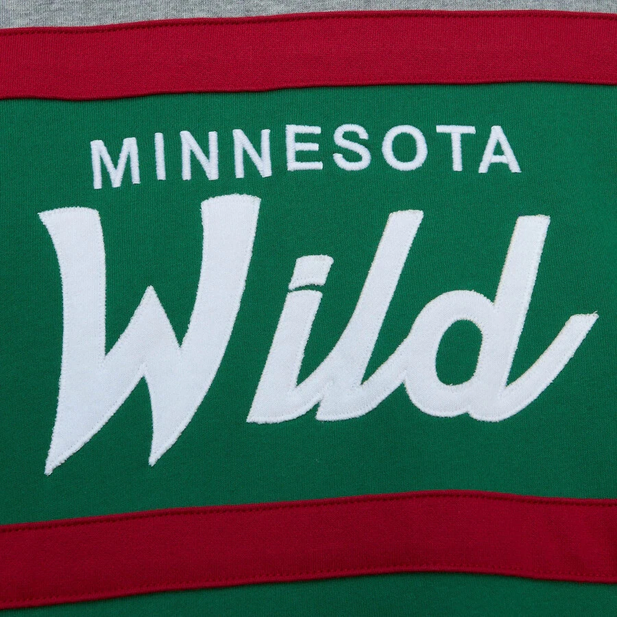 Felpa con cappuccio pullover uomo verde Minnesota Wild Head Coach