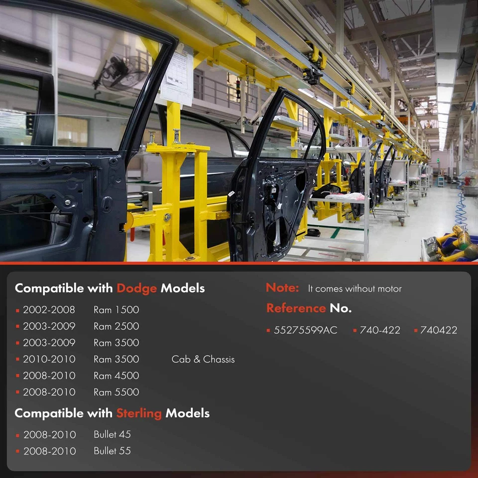 Regulador de ventana del conductor delantero para camioneta Dodge Ram 1500 2500 3500 4500 Sterling Foto 2 de 4