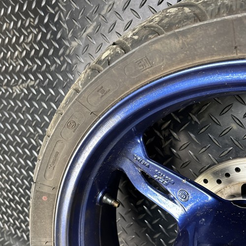 ♻️ BMW G310R 2019 - REAR WHEEL / RIM & TYRE & BRAKE DISC ♻️ Blue - Picture 10 of 13