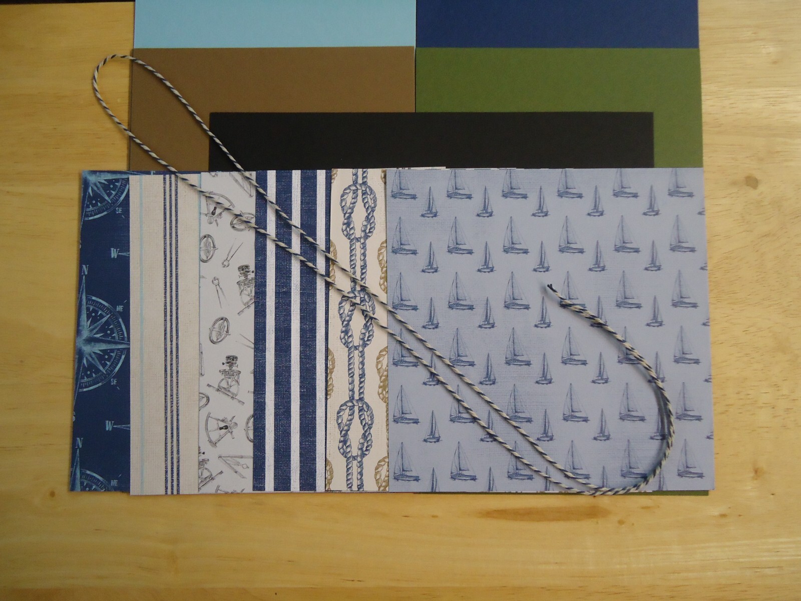 Stampin' Up! COME SAIL AWAY 6 X 6" Designer Paper Card Kit Ribbon RARE