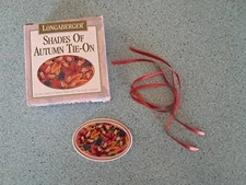Longaberger 1995 Shades of Autumn Basket of Plenty Tie-on for your basket NEW