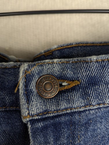 Vintage Levis 517 Medium Wash Denim Boot Cut Jeans Made In USA 38x30* 80s - Picture 5 of 10