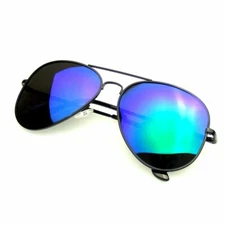 SUNGLASSES Mens Womens Retro Aviator Polarized Flash Mirrored Lens Sunglasses