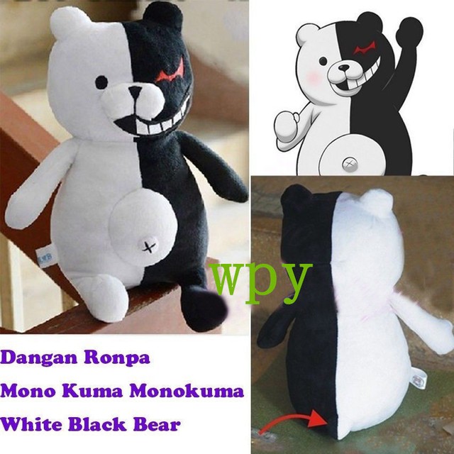 35cm New Dangan Ronpa Mono Kuma Monokuma White& Black Bear soft Plush toy doll | eBay