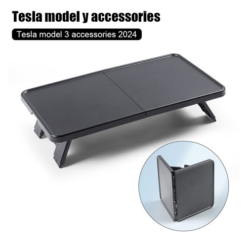 Table Tray Center Console Foldable Table Laptop Desk For 2024 Tesla Model Y/3 - Picture 17 of 21