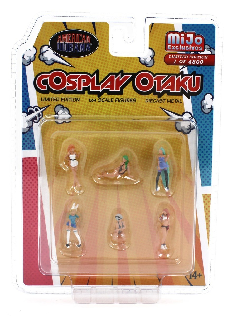 1:64 AMERICAN DIORAMA *DIECAST* 6pc *COSPLAY OTAKU ANIME GIRL