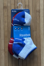 New Kids REEBOK Cushioned Low Cut Socks Medium 3.5-7