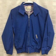 Vintage Kids London Fog Blue/Plaid Full Zip Jacket Size 10-12