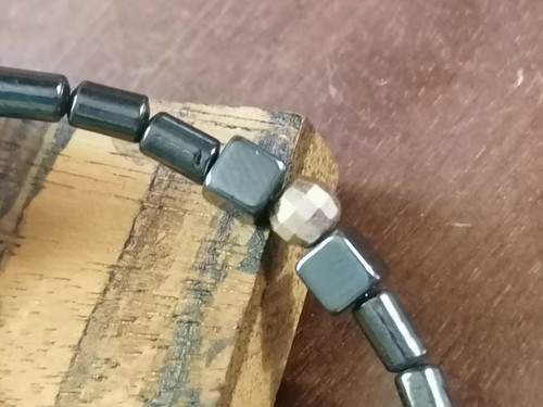 Bracciale Ematite Argento 925 Minimalista - Foto 2 di 3