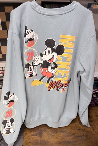 Disney Mickey Mouse VTG Look Mickey And Friends Sweatshirt Blue Size Large - Image 1
