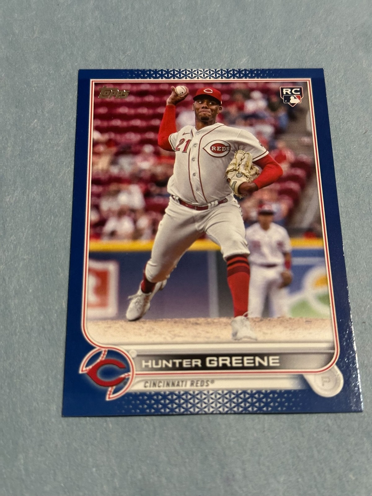 2022 Topps Update - Hunter Greene #US160 Royal Blue Parallel