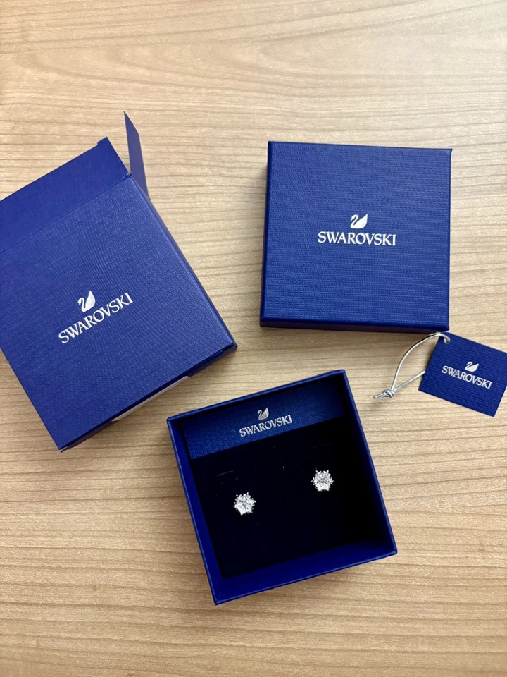 Magic Ohrstecker Schneeflocke, weiß , Rhodiniert - Bild 2 von 2