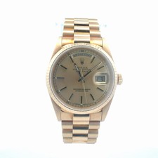 Rolex Day-Date 18038 1984 Champagne President Box Open Papers 2025 Service Card