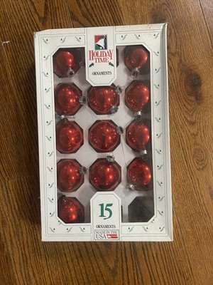 Holiday Time, 13 Red Ornaments 