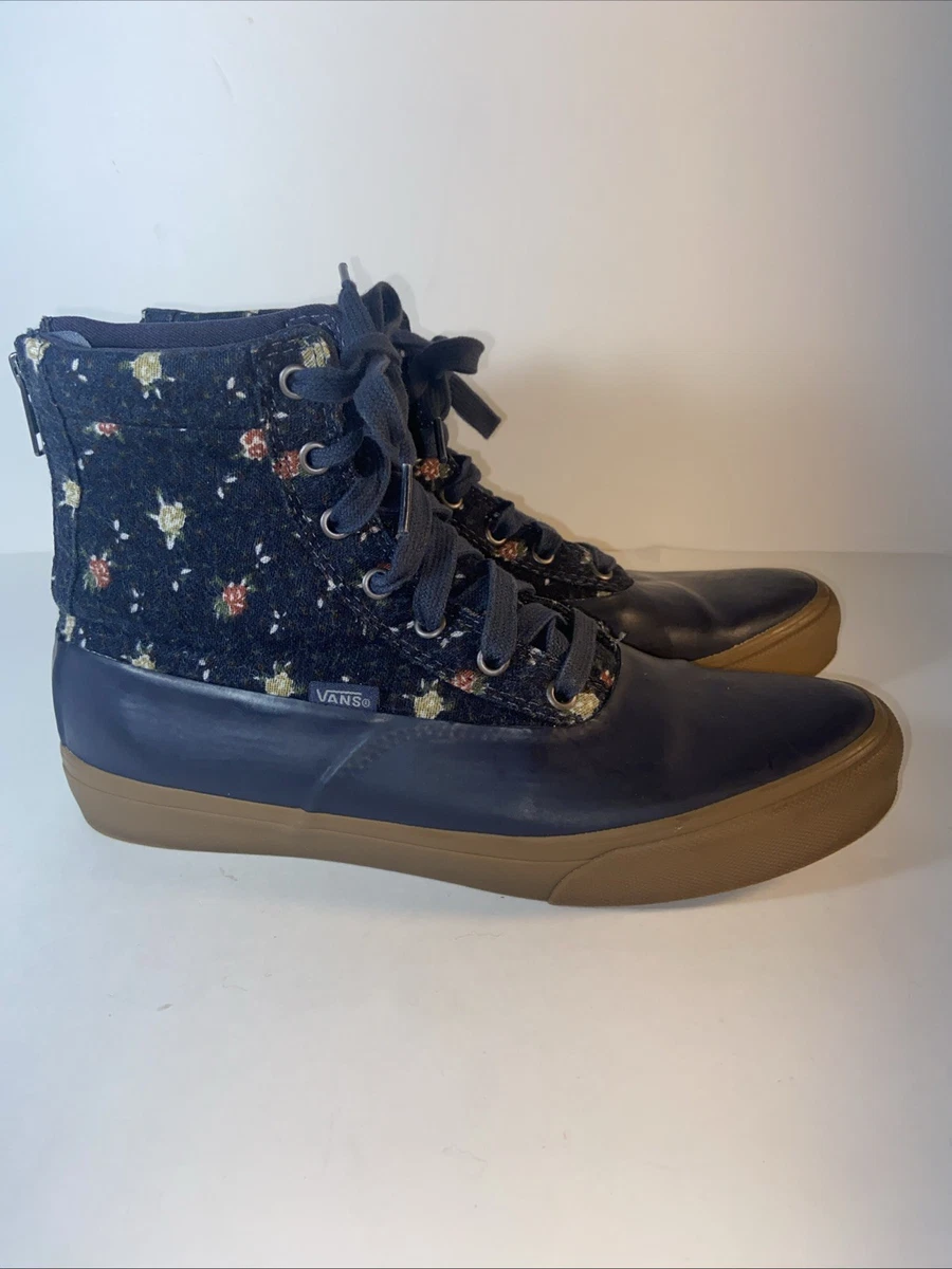 VAN\'s dark blue leather boot with gum sole - MENS\'s size 9 1/2 women\'s s… Vans Gum Old Skool Sky Captain Blue VN0A38G1UNF main image 2