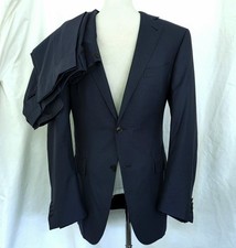 Ermenegildo Zegna Italy / 15 MILMIL 15 Navy Blue Pencil Stripe Suit / 40 R / Men