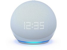Amazon Echo Dot 5 Gen Mit Uhr LED Display Alexa Weiß Grau Blau OVP