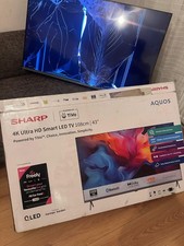 Sharp 43-inch Aquos 4K Ultra HD Smart LED TV - Broken Screen.For parts or repair