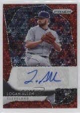 2020 Panini Prizm Rookie Quick Pitch Red Donut Circle 5/35 Logan Allen Auto 1u6
