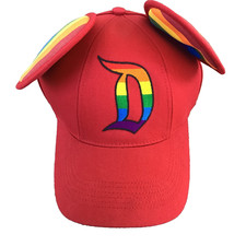 Disney Hat Rainbow Mickey Ears Baseball Cap Disneyland Pride