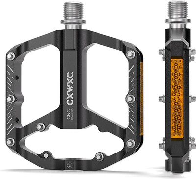 CXWXC Fahrradpedale Mit Reflektoren 9/16 Zoll CNC Aluminium MTB Pedale Leichtgew