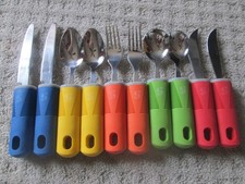 Adaptive Utensils 10-Piece Kitchen Set Wide, Non-Weighted, Non-Slip Handles ...