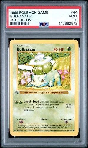 1999 POKEMON BASE SET 1ST EDITION #44 BULBASAUR PSA 9