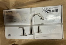 NEW KOHLER Sundae 8" Widepread Bathroom 2-Handle Faucet BRUSHED NICKEL