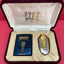 Zippo 2002 FIFA Japan Korea World Cup Soccer Trophy Metal With Flints