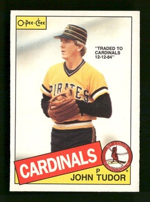 1985 O-Pee-Chee #214 John Tudor St. Louis Cardinals