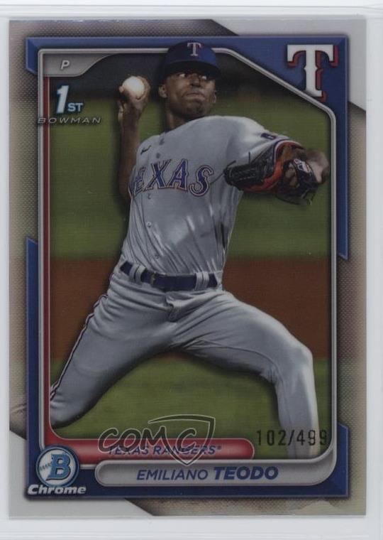 2024 Bowman Chrome Prospects Refractor 102/499 Emiliano Teodo #BCP-180 5c2