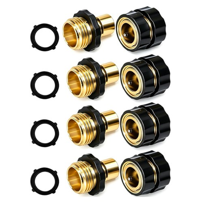 #ad 3 4quot; Garden Hose Quick Connect Fittings Male Female Pressure Washer Adapter Set $29.99