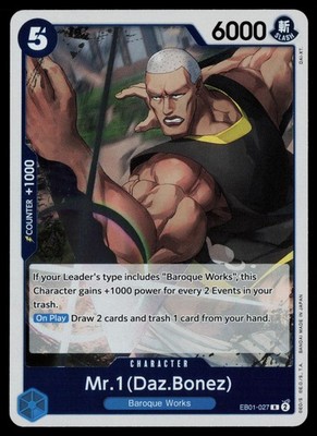 Mr. 1 (Daz.Bonez) EB01-027 Extra Booster: Memorial Collection One Piece NM/M