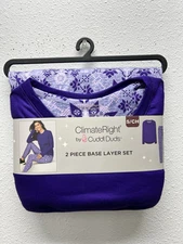 2-Piece ClimateRight by Cuddl Duds Women’s S/CH Base Layer Top and Legging Set