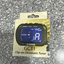 Yamaha GCT1 Clip-On Chromatic Tuner w/ LCD Display, Black for Guitar Bass
