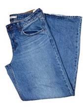 Levi's Premium Women Low Loose Straight Wide Leg Zip Fly Jeans Blue NWT