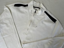 NWT Calvin Klein Men  s Sport Sweater XXL White Lifestyle 1/4 Zip Jumper Pullover