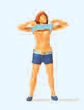 Preiser Lady Undressing - Model Railroad Figure - HO Scale - #28124