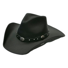 Stetson Roxbury Distressed Black Leather Western Hat TRROXB-843407