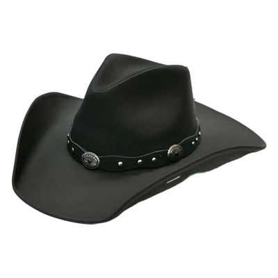 Stetson Roxbury Distressed Black Leather Western Hat TRROXB-843407