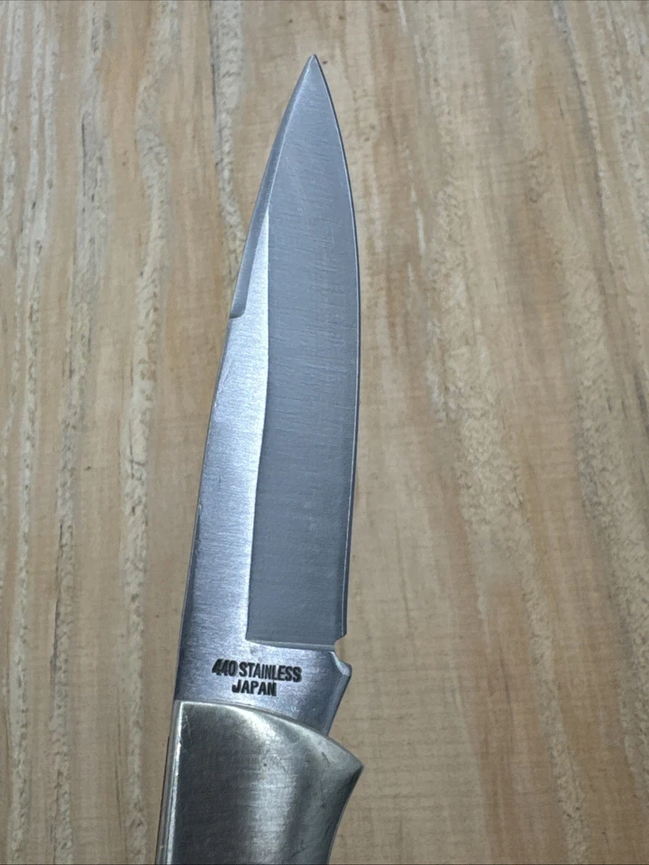 Vintage FURY #40083 Folding Lockback 440 Japão Burl Wood *LEIA A DESCRIÇÃO* - Imagem 4 de 4