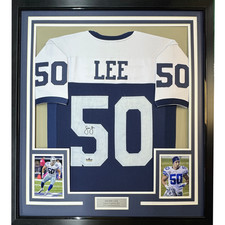 Framed Facsimile Autographed Sean Lee 33x42 Dallas Day Reprint Laser Auto Jersey