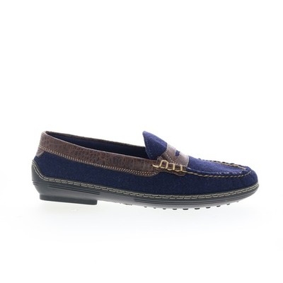 T.B. Phelps Wool Penny 717-50 Mens Blue Slip On Loafers  display picture 1