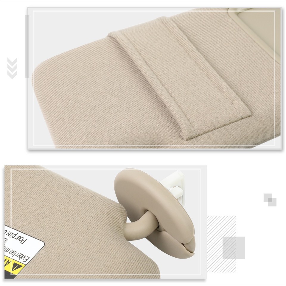 1 Pair Sun Visor Left Right Sun Visor With Mirror Replacement For Chevy Sonic Aveo 2012 To 2016 Grey Left Driver Side Sun Visor